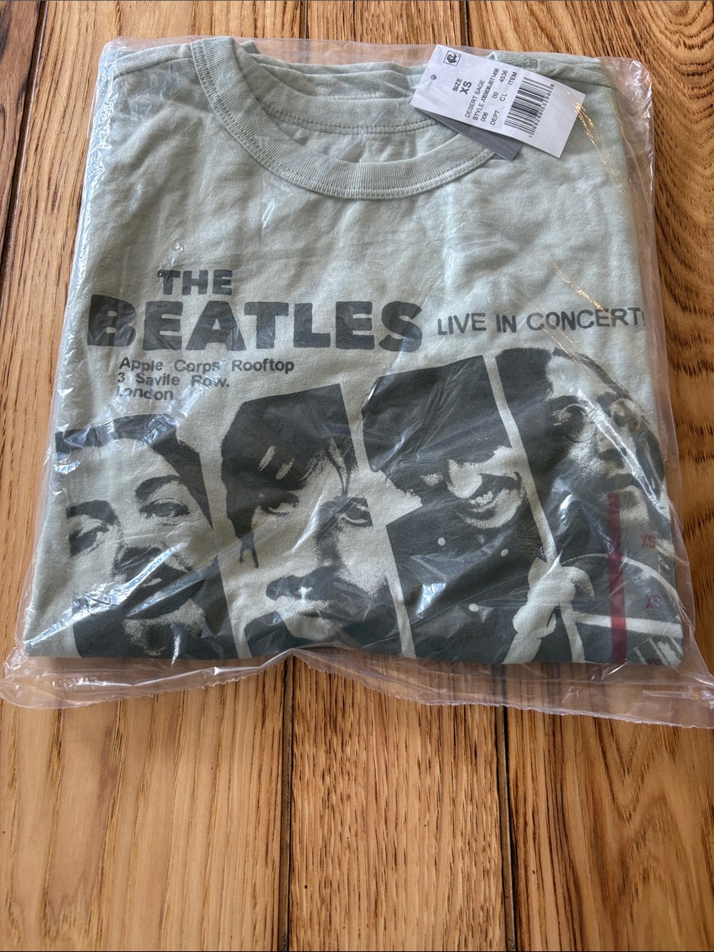 Hybrid Apparel Men's The Beatles Graphic Tee in Sage Green